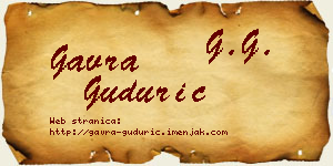 Gavra Gudurić vizit kartica